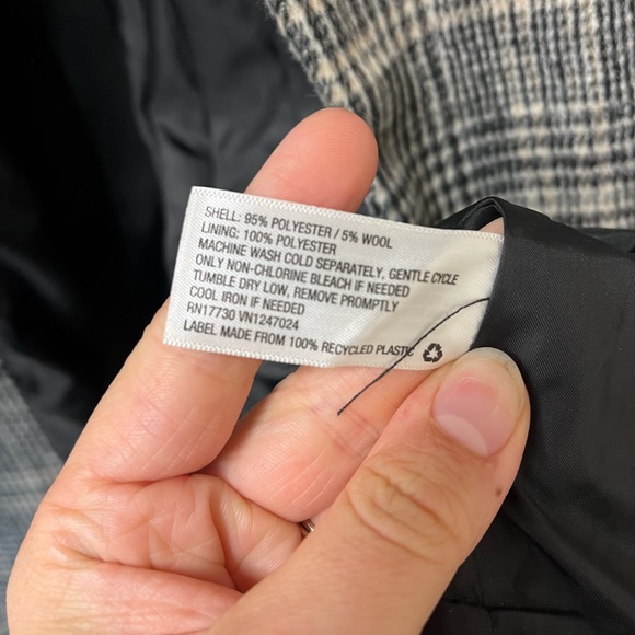 A New Day Grey Plaid Over Coat Size XXL - Picture 7 of 8